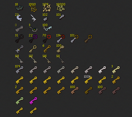 Bank tab 3: keys